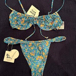 Kulani Kinis blue floral bikini